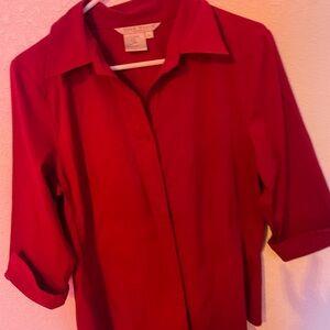 Fred David burgundy Stretch Shirt